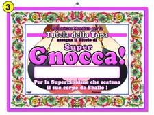 Diploma "super gnocca" con