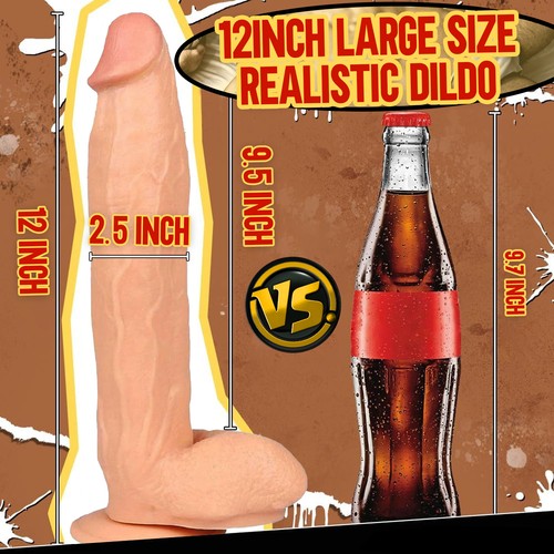 Realistic dildo wide - 12",