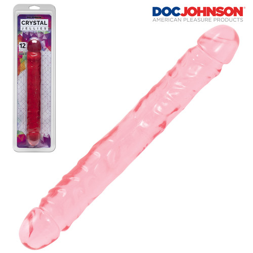 Dildo doppio rosa trasparente - dildo,